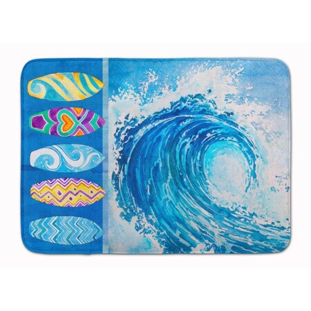 Carolines Treasures Surf Boards and Wave Machine Washable Memory Foam Mat BB8528RUG